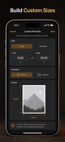 Photo Printer: Print to Size iPhone screenshot