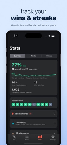 Padel Score Tracker & Stats Screenshot 6 of 10