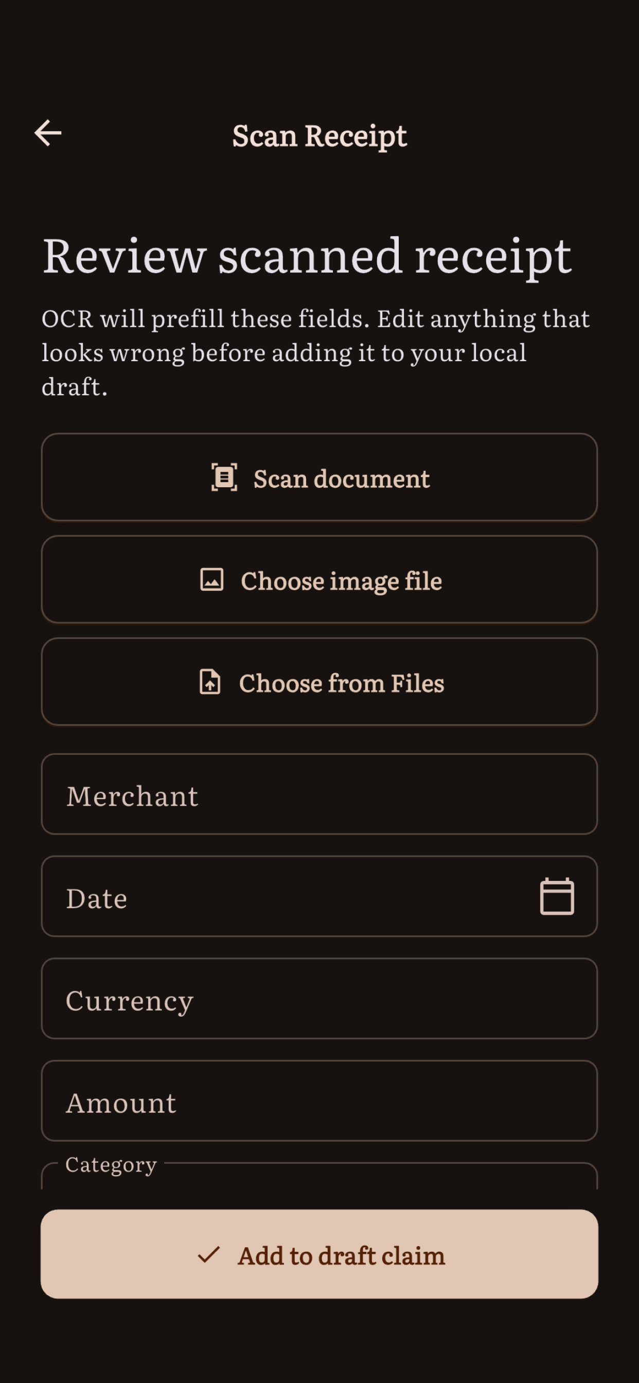 ClaimInvoice: Receipt Claims screenshot 2