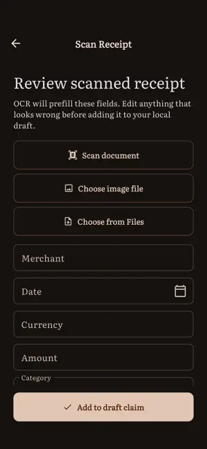 ClaimInvoice: Receipt Claims screenshot 2