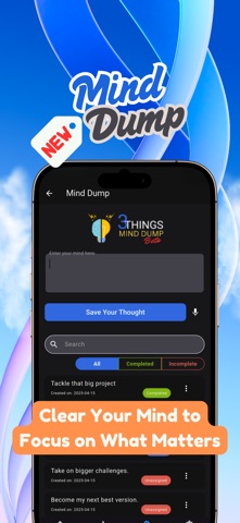 3 Things - Focused To-Do App screenshot
