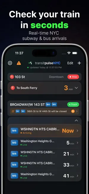 Transit Pulse: NYC Subway screenshot 1
