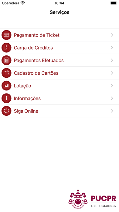 Estacionamento PUCPR Screenshot