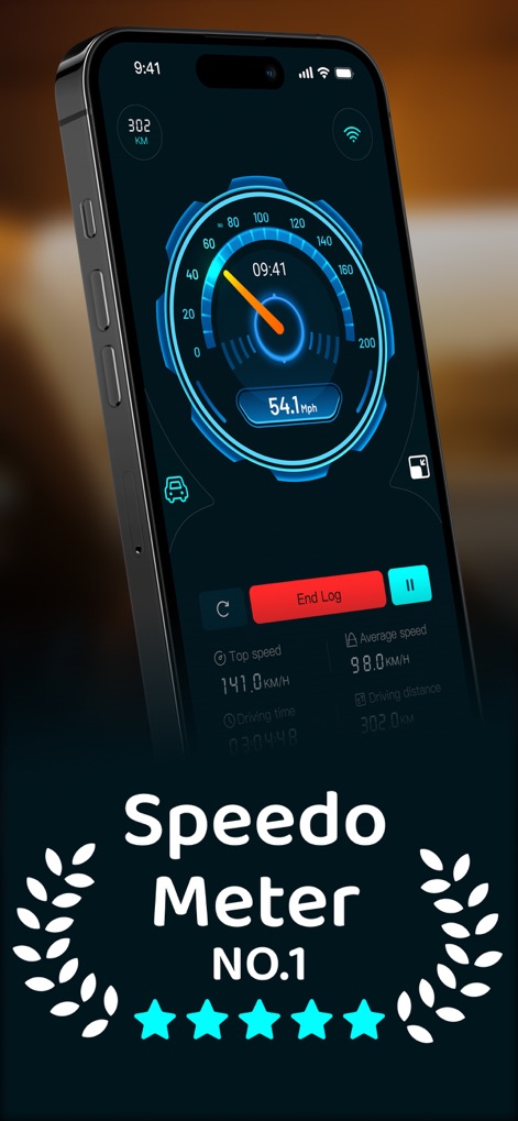 Speedometer GPS: Speed Monitor - The app provides real-time speed monitoring with a clear digital gauge and comprehensive trip statistics, including top speed and driving distance.