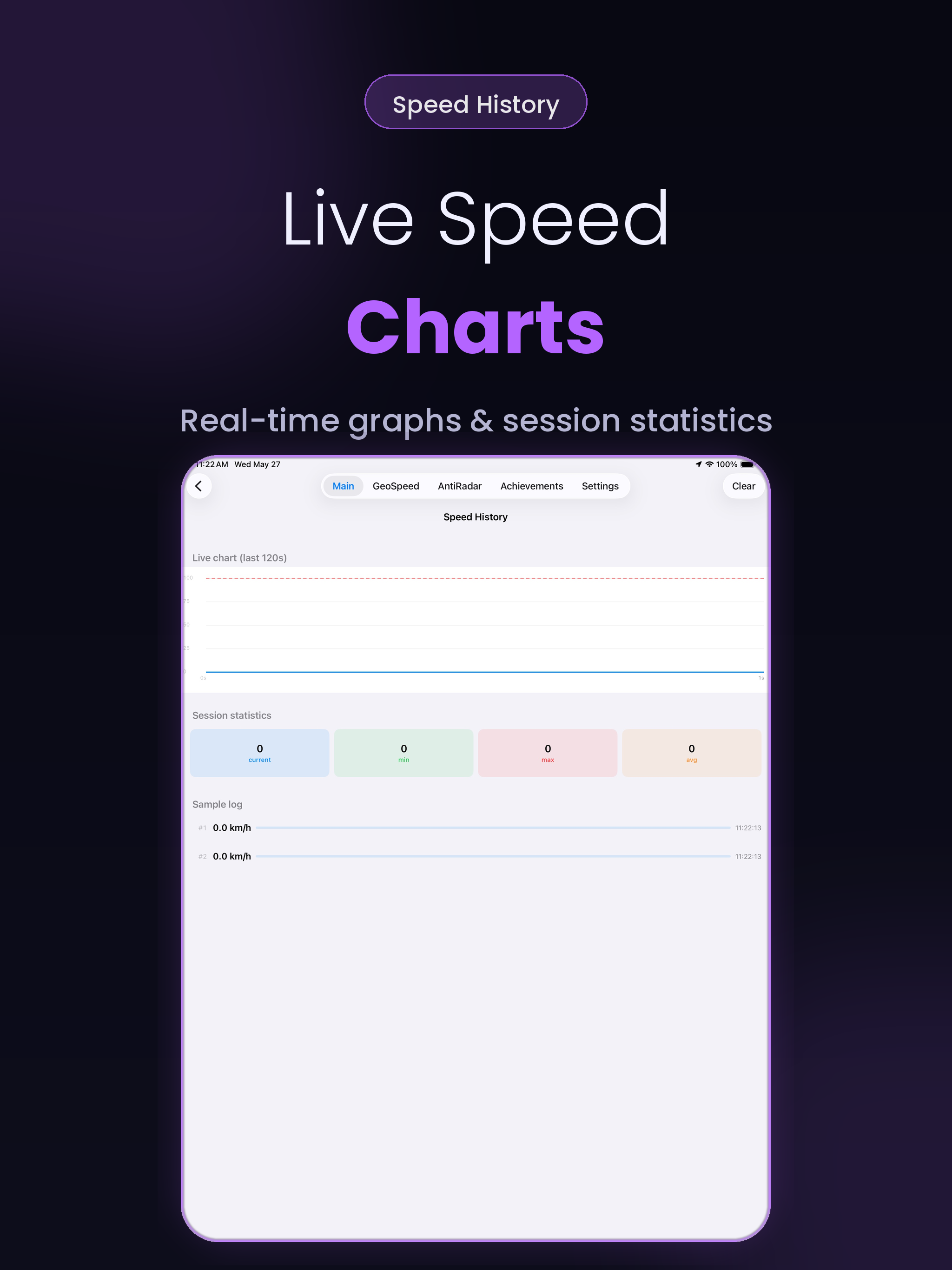 GeoSpeed Speedometer Monitor