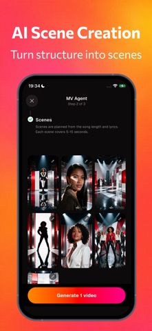 AI MV - AI Music Video Maker iPhone screenshot