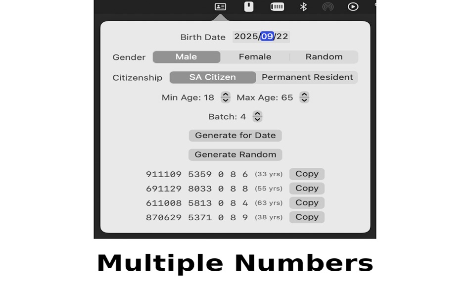 #1. RSA Test ID Numbers (macOS) โดย: Antonie Sander