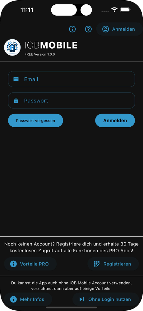 IOB Mobile für ioBroker screenshot 1