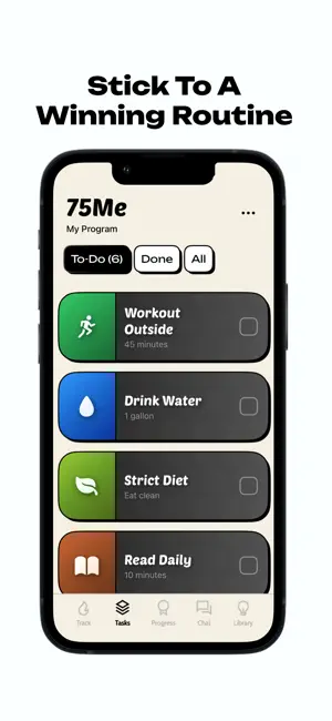 75Me: 75 Day Reset Challenge iPhone screenshot 2