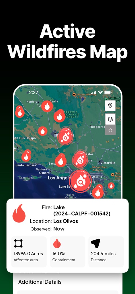 SKAI - NOAA Weather Radar - This tool keeps users informed about active wildfires, providing crucial details such as affected area and containment status.