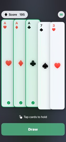 Simple Poker, Five-Card Draw Screenshot 2 of 5