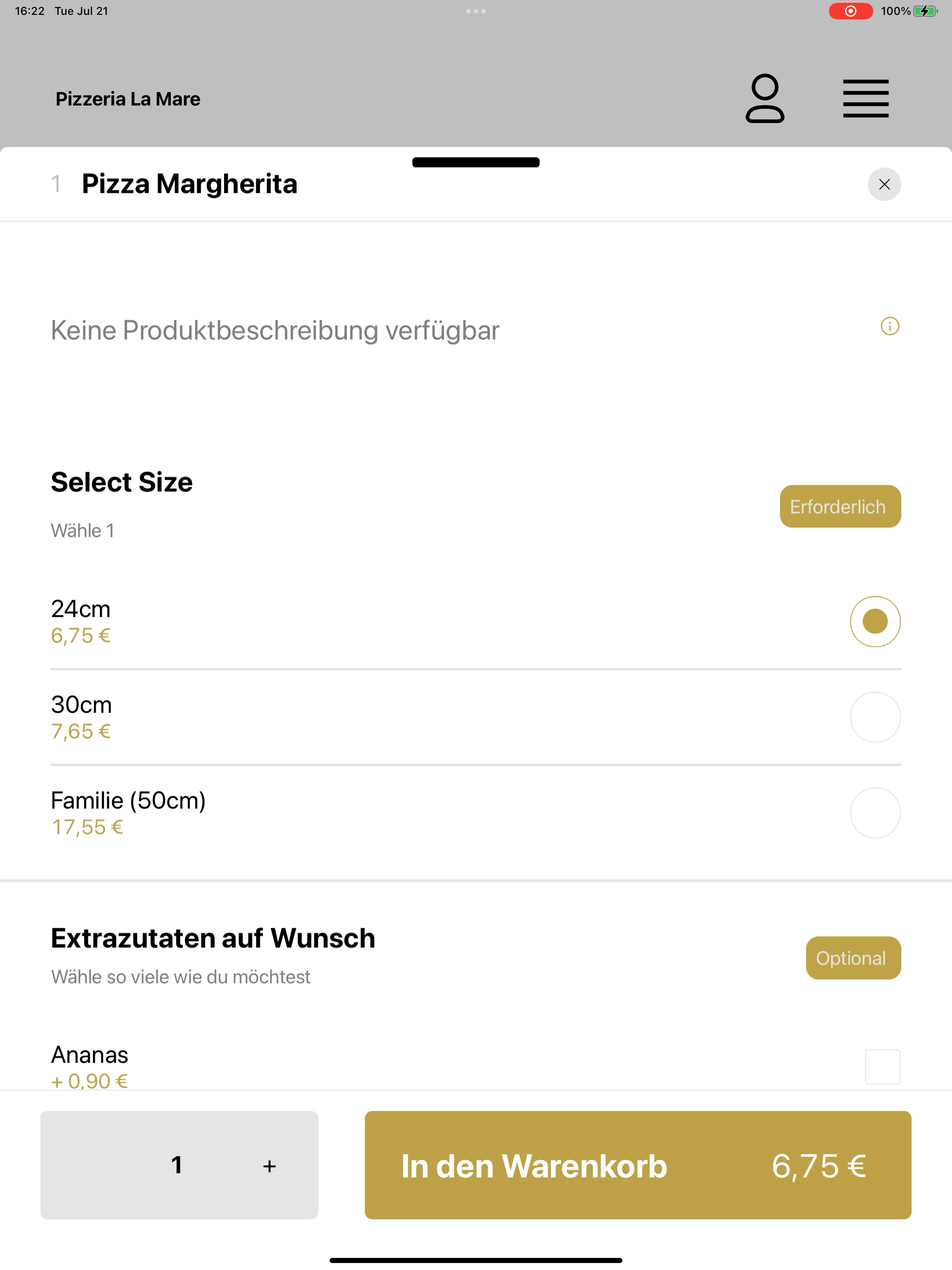 Pizzeria La Mare screenshot 8