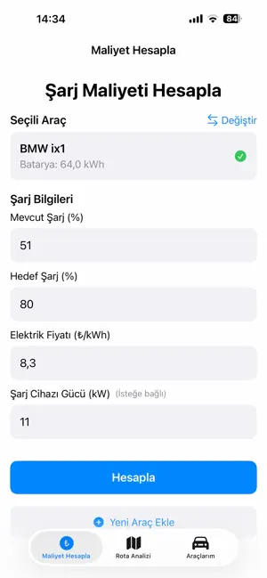 ŞarjHesap screenshot 1
