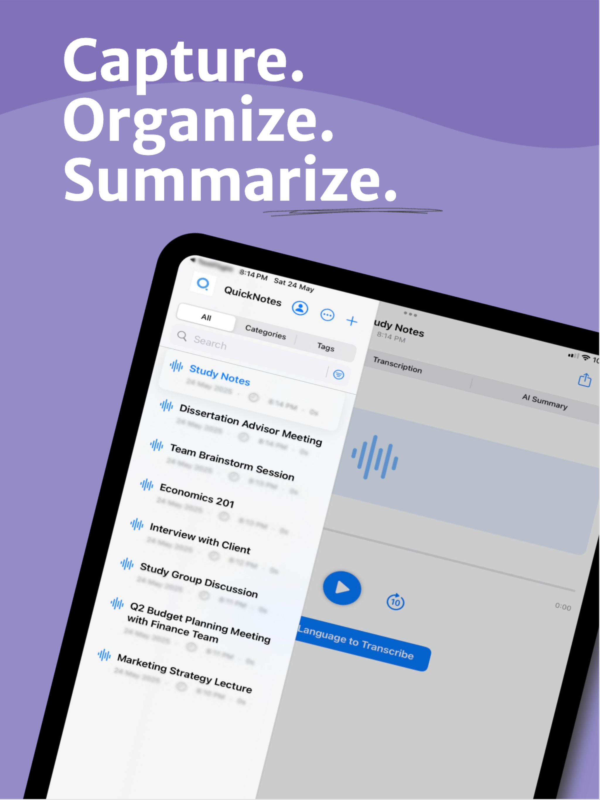 QuickNotes AI: Voice Summary screenshot 9
