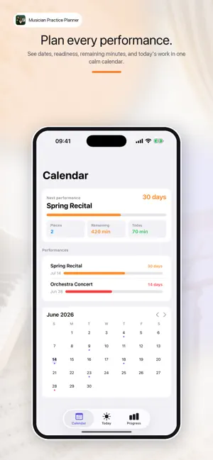 Musician Practice Planner screenshot 1