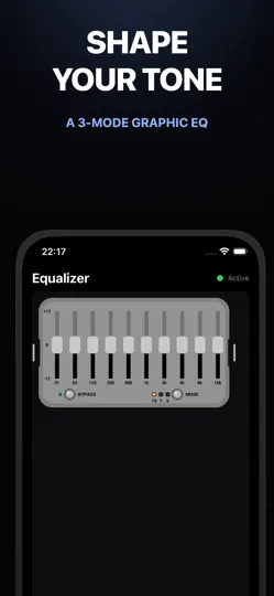 Скриншот Equalizer Pedal: AUv3 Plugin на iPhone 1