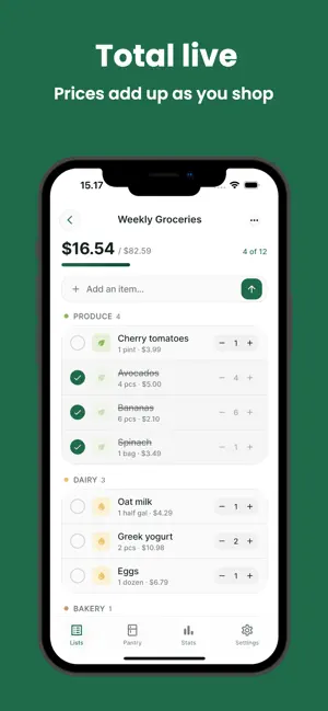 Grocery List: Cart & Pantry screenshot 2