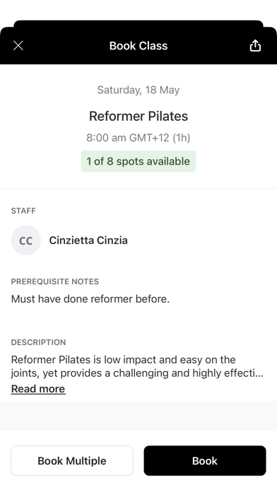 Genesis Fitness Reformer Screenshot