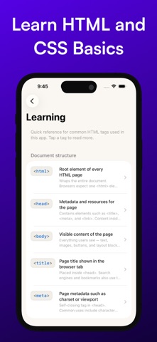 HTML Editor + Viewer iPhone screenshot