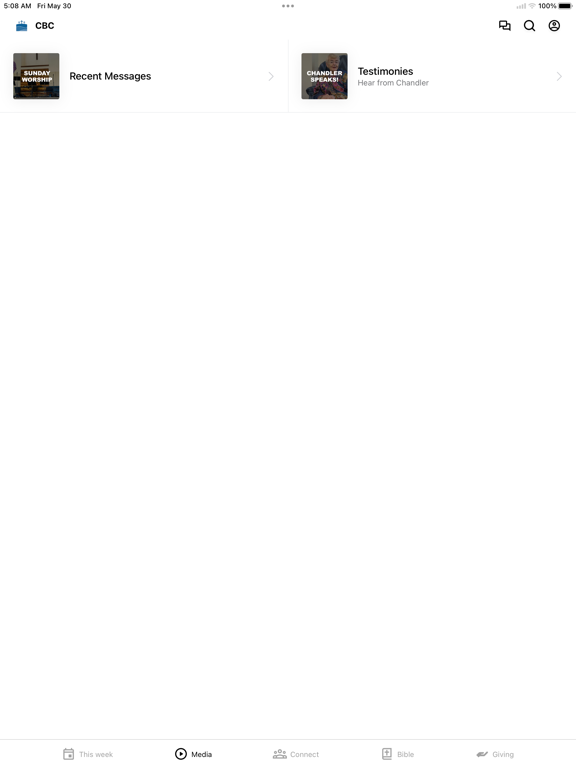 Chandler Baptist Church iPad screenshot 2 - Education app