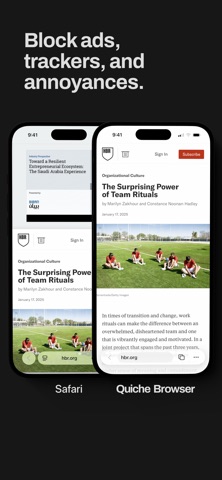 Quiche Browser iPhone screenshot