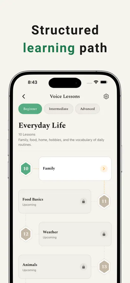 Screenshot 3 di 6 di Verbi: Speak a New Language