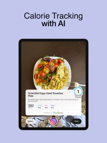 AI Calorie Counter Food Nutemi iPad screenshot