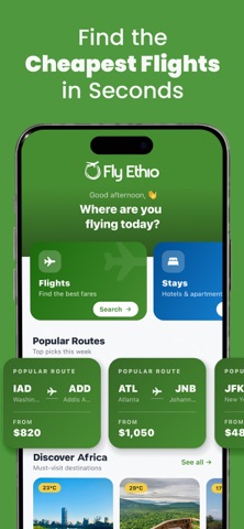 FlyEthio: Flights & Travel iPhone screenshot