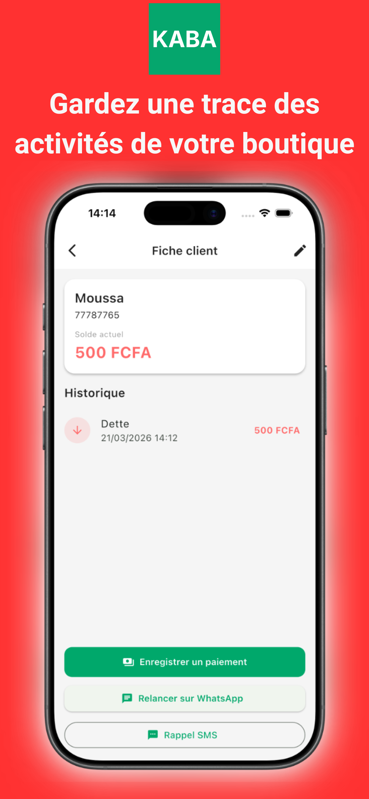 KABA - Gestion de dettes