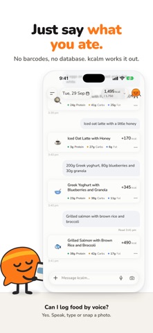 kcalm: AI Food Tracker Screenshot 2 of 8
