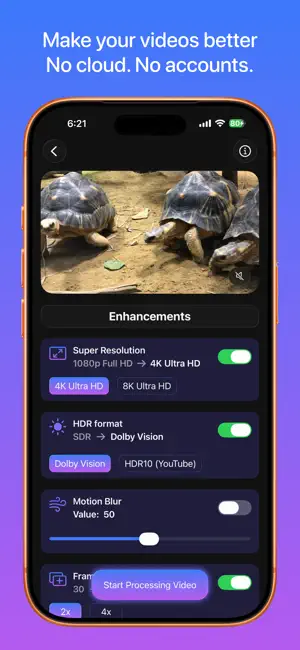 TrueFrame AI: Video Enhancer screenshot 1