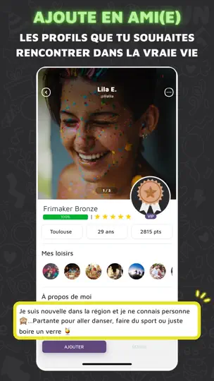 Capture d'écran de Frimake - Rencontres Amicales sur iPhone 6