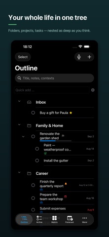 DoTree - Task Organizer iPhone screenshot
