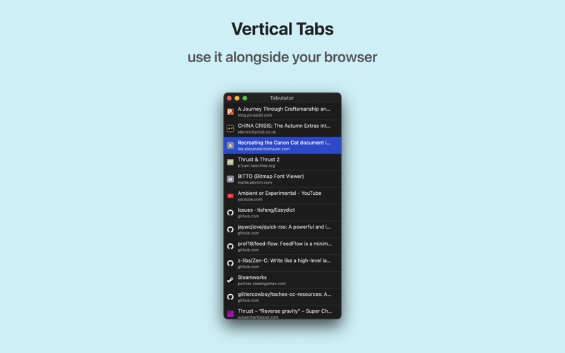 Tabulator screenshot