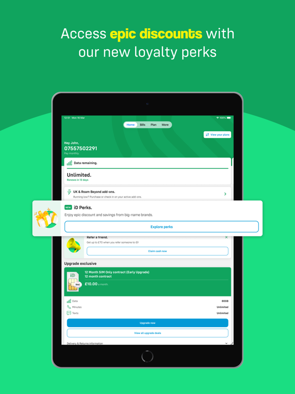 iD Mobile - Mobile done right! iPad screenshot 3