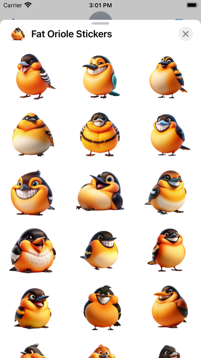 Screenshot #2 pour Fat Oriole Stickers