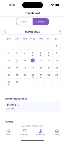 Dry Weight Watchers screenshot