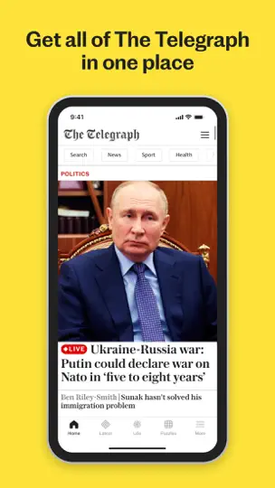Скриншот The Telegraph: UK & World News на iPhone 1