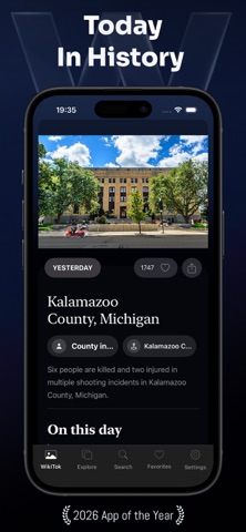 WikiTok: On This Day History iPhone screenshot
