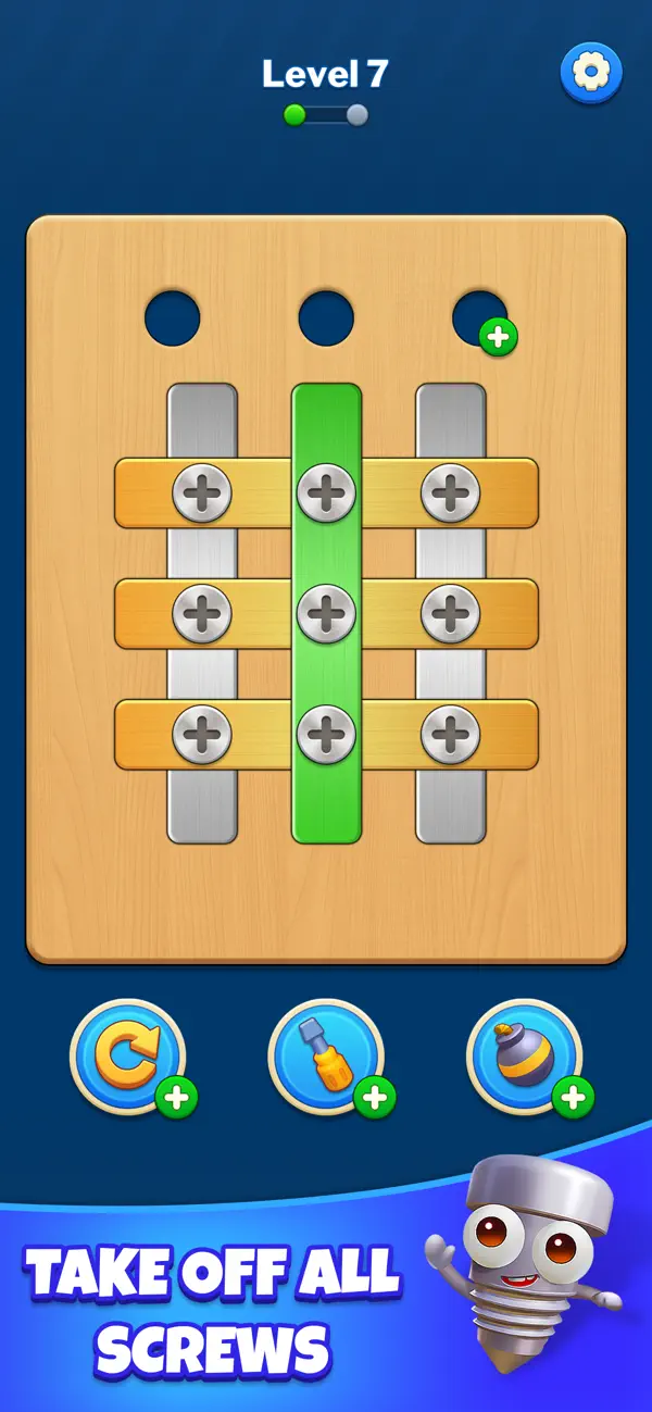 #1. Screw Sort: Nuts Bolts Puzzle (iOS) By: Guru Smart Holding Limited