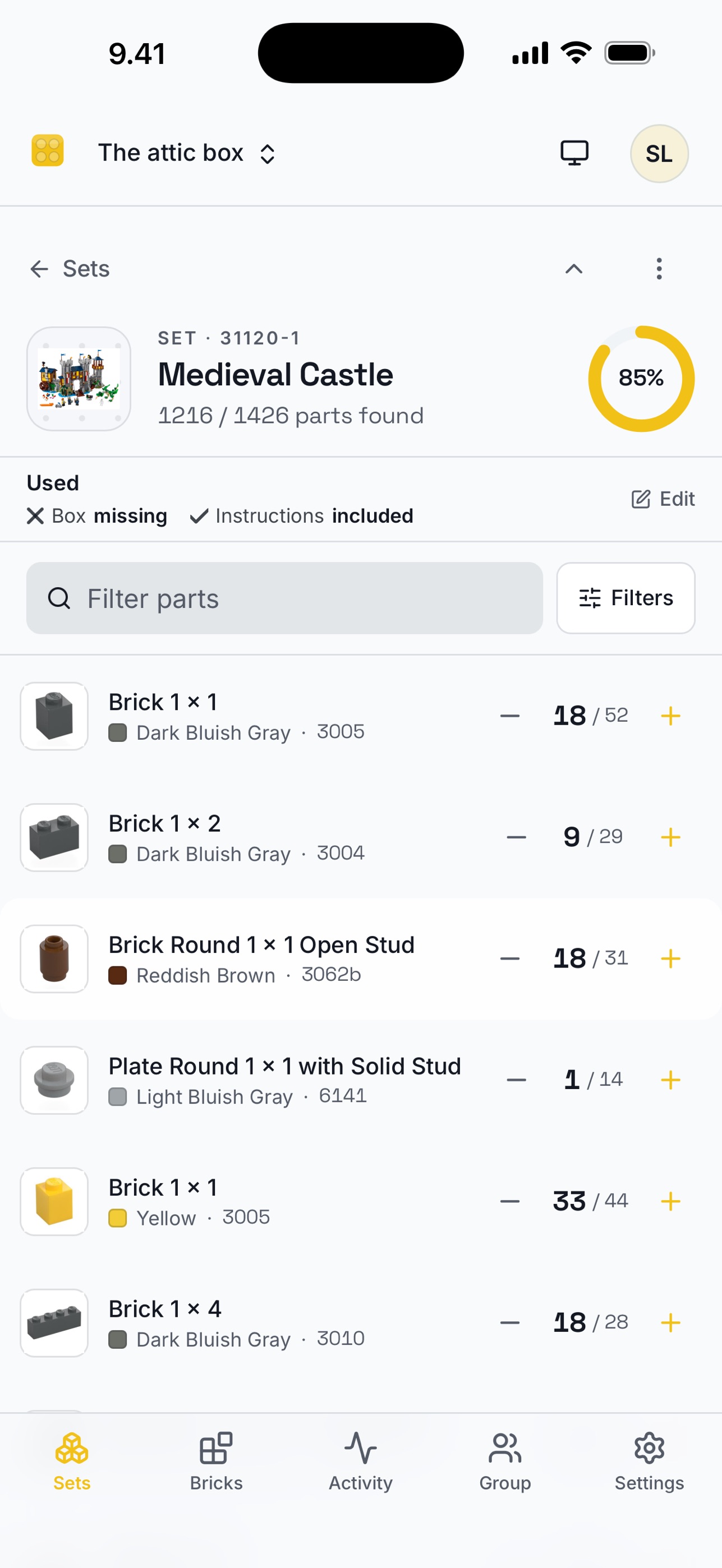 Screenshot 2 of Bricks2Sets