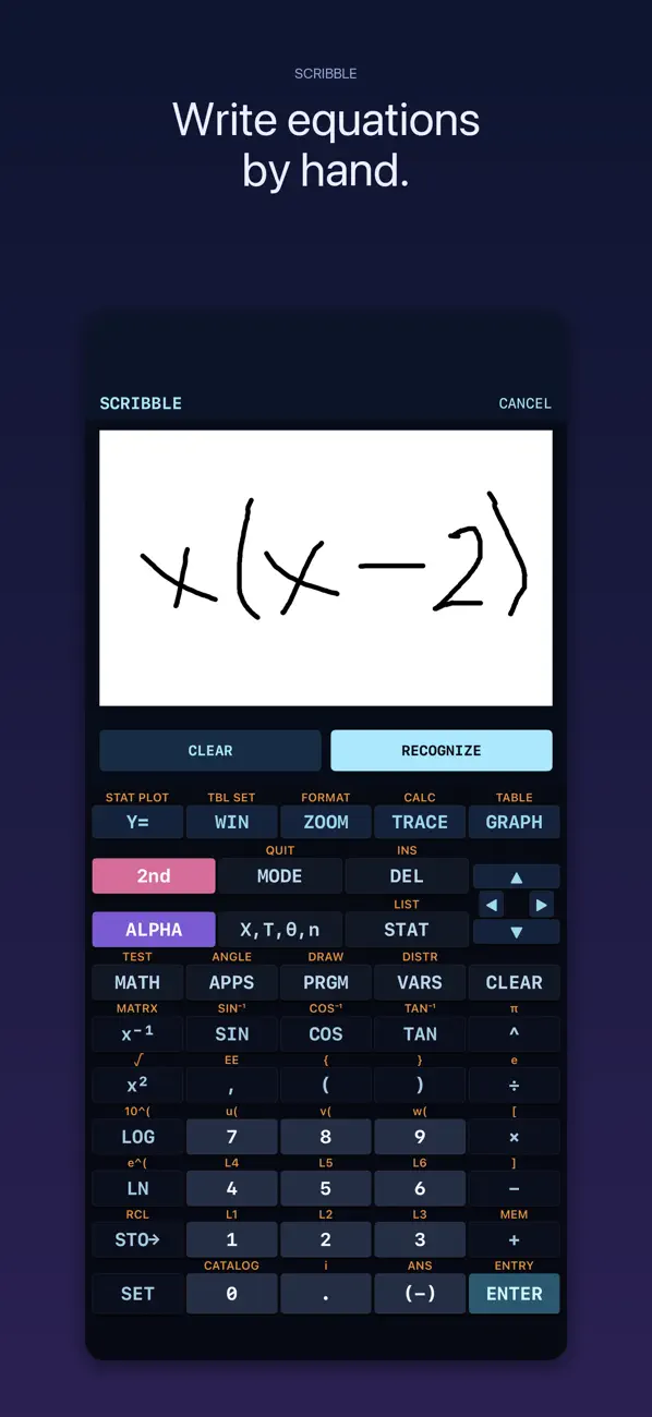 Screenshot #2 pour GraphCalc 84: Graphing Calc
