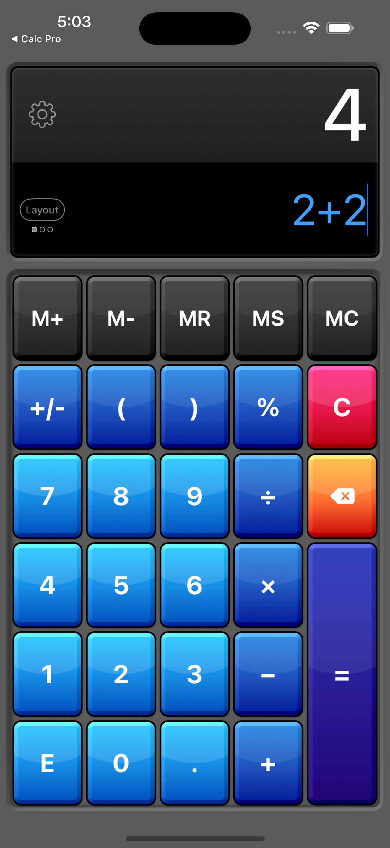 Calculator HD Pro screenshot 1