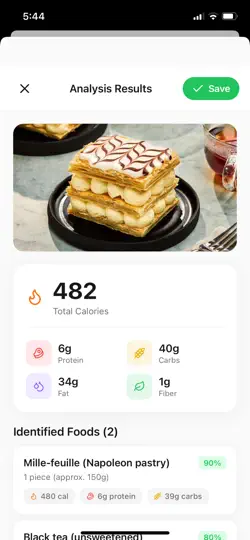 CalorieCam Pro iPhone Ekran Görüntüsü 3
