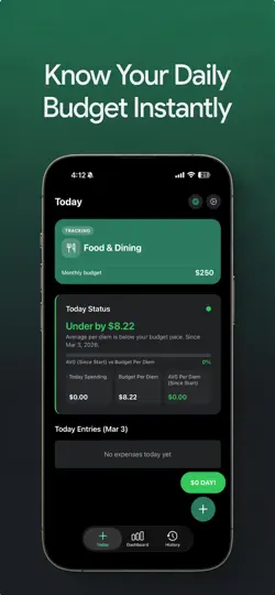 Captura de pantalla de PerDiem: Daily Budget Tracker en iPhone 2