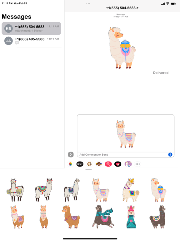 Screenshot #5 pour The Art Llama Stickers Pack