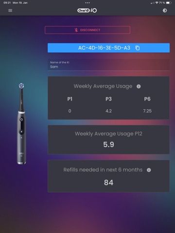 Oral-B Cosmos iPad screenshot