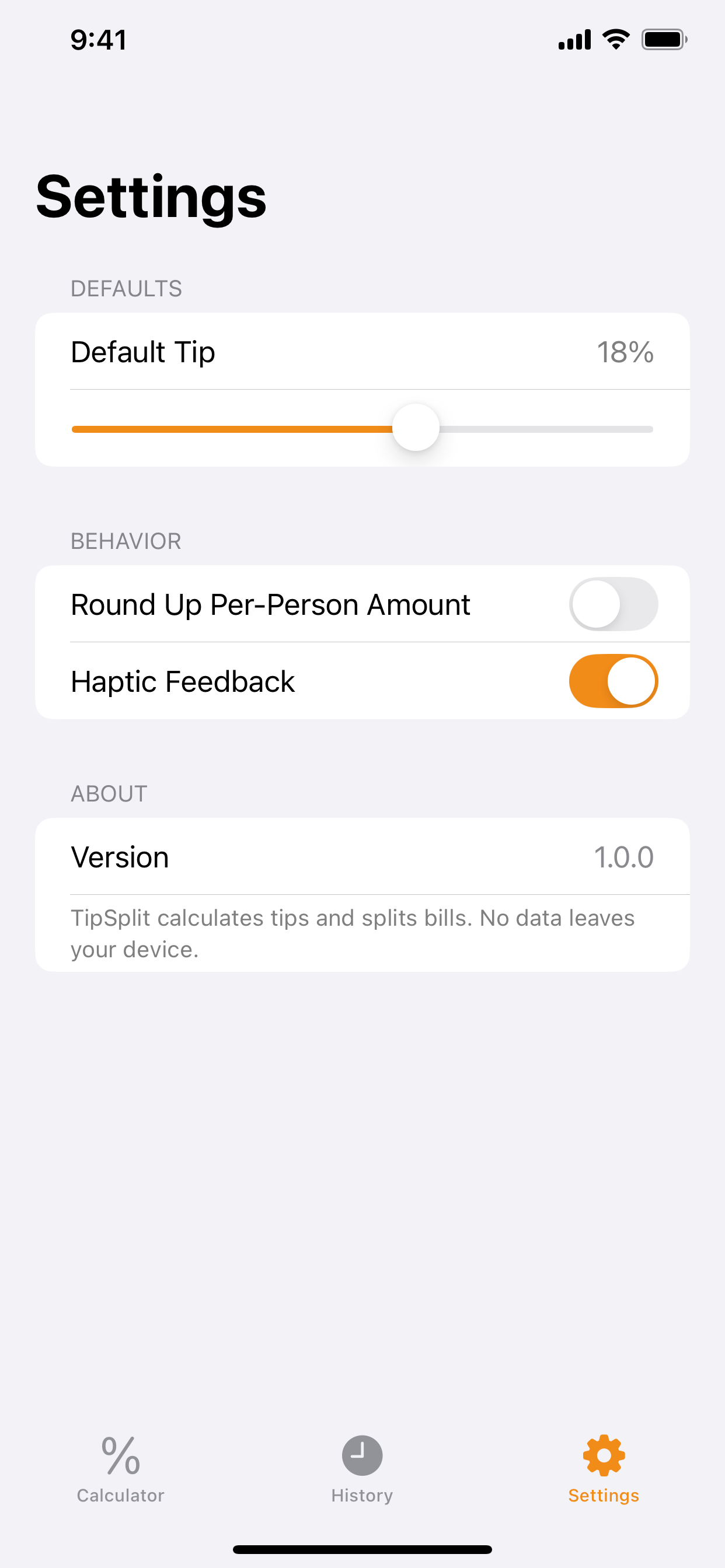 Tip Calculator Bill Splitter