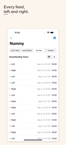 Nursing Tracker: Nummy Screenshot 3 of 4