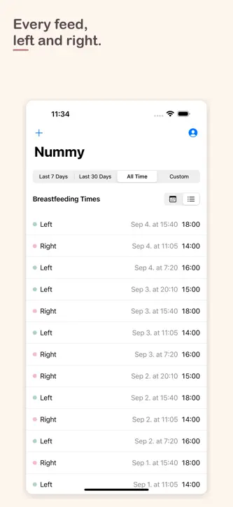Nursing Tracker: Nummy screenshot 3